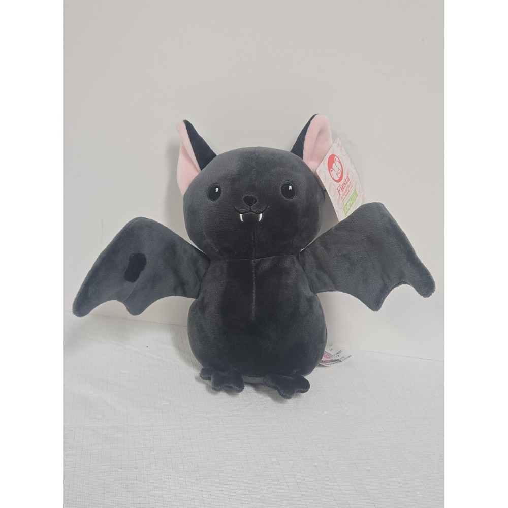 Fiesta Black Bat with Pink Ears 7.5" Plush Stuffed Animal with Tags